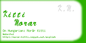 kitti morar business card